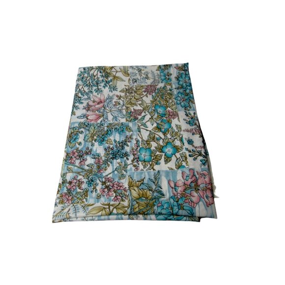 Vintage Nylon Sewing Fabric Cottagecore Floral 2.4 yds x 56" RARE - Picture 2 of 4